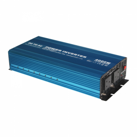 3000W 12V PURE SINE WAVE POWER INVERTER 230V AC OUTPUT (UK SOCKETS), WITH REMOTE ON/OFF SWITCH