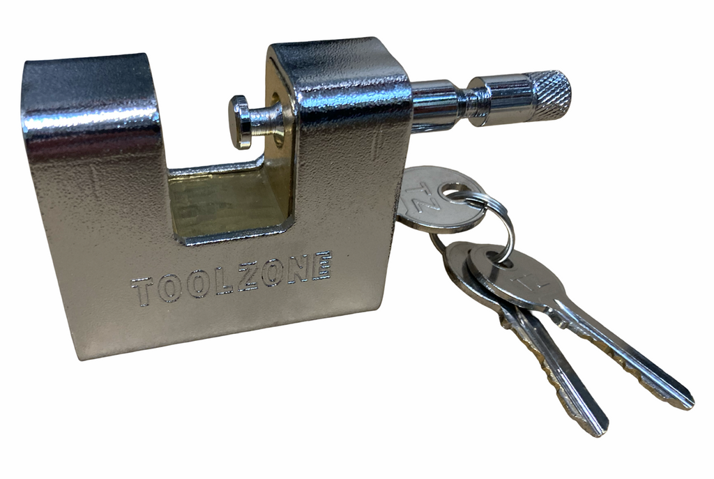 Chrome 63mm Close Armoured Shutter/Container Padlock, High Quality