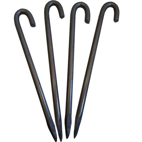 Very Heavy Duty Mooring Stakes for Canal & River Boats with Eyelet & Ring x 8
