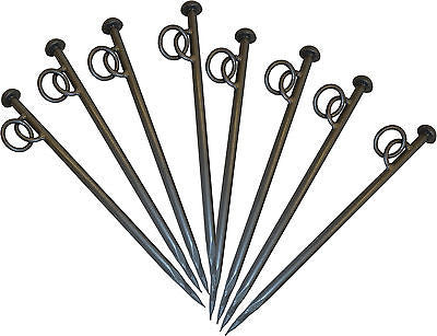 Very Heavy Duty Mooring Stakes for Canal & River Boats with Eyelet & Ring x 2