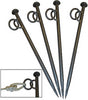 Very Heavy Duty Mooring Pegs Stakes for Canal & River Boats with Eyelet and Ring x 4 NEW 600mm x 20mm
