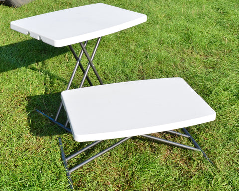 Folding Table 4ft with THREE Adjustable Heights, Easy Lock Mechanism Very Strong