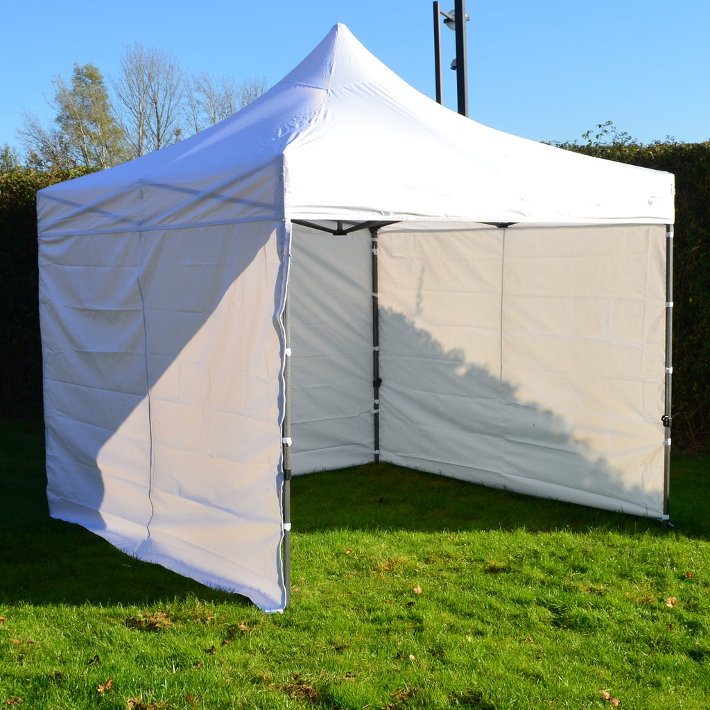 White Heavy Duty SHOWSTYLE® Commercial Grade Gazebo 2.5m x 2.5m FIRE RETARDANT