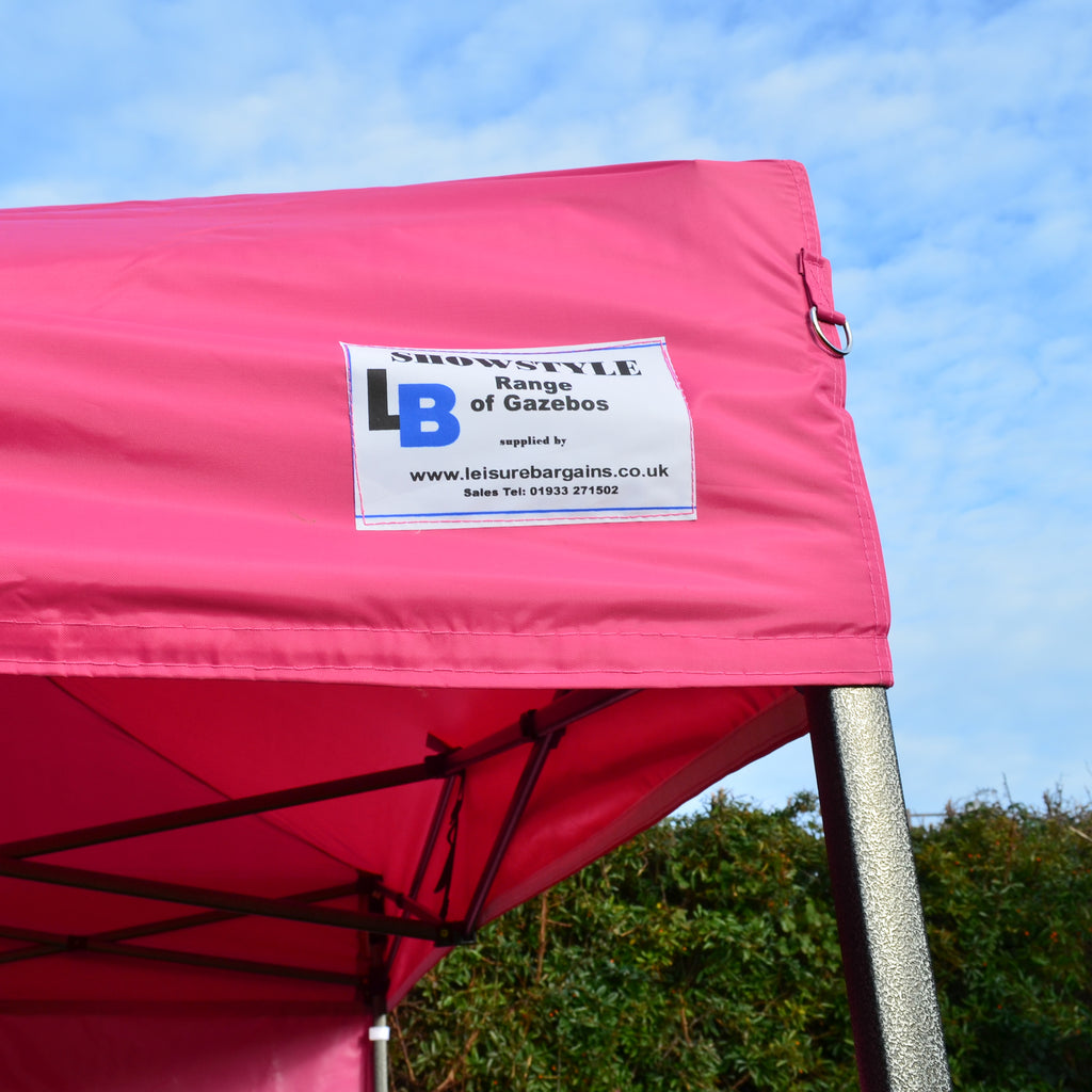 Pink Heavy Duty SHOWSTYLE® Commercial Grade Gazebo 2.5m x 2.5m FIRE RETARDANT