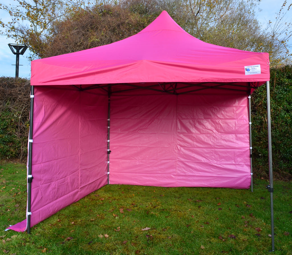 Pink Heavy Duty SHOWSTYLE® Commercial Grade Gazebo 2.5m x 2.5m FIRE RETARDANT