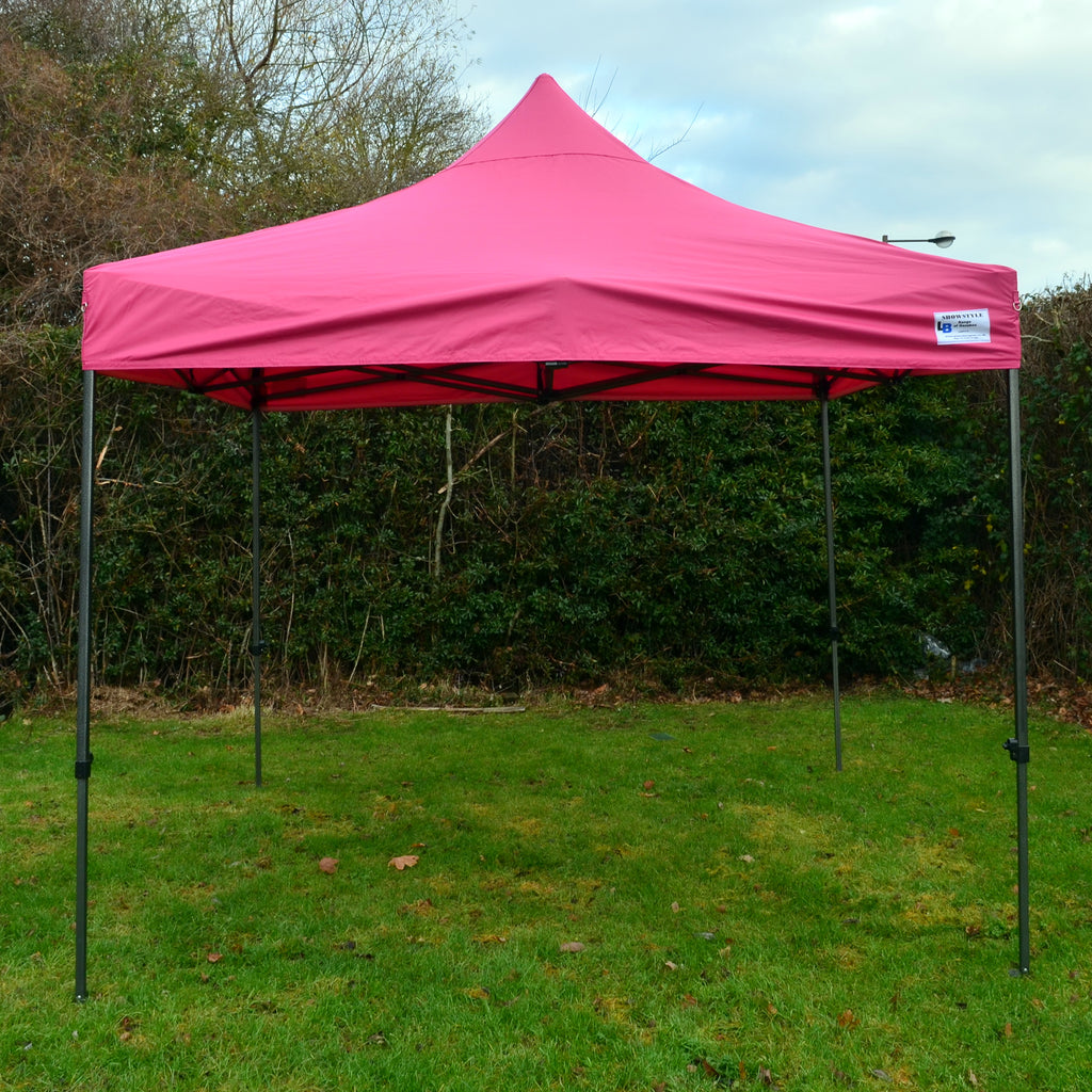 Pink Heavy Duty SHOWSTYLE® Commercial Grade Gazebo 3m x 3m FIRE RETARDANT