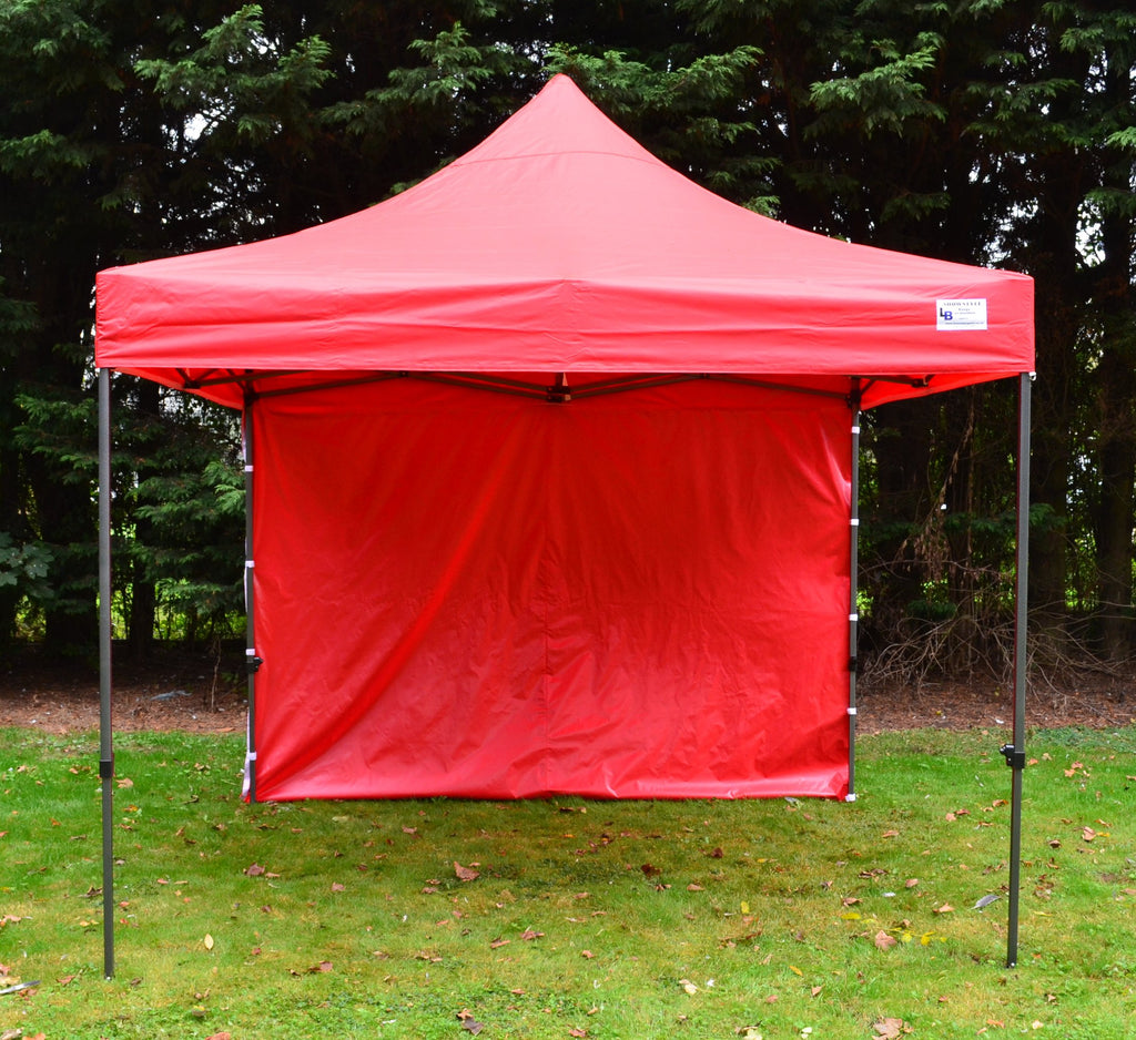Red Heavy Duty SHOWSTYLE® Commercial Grade Gazebo 3m x 3m FIRE RETARDANT