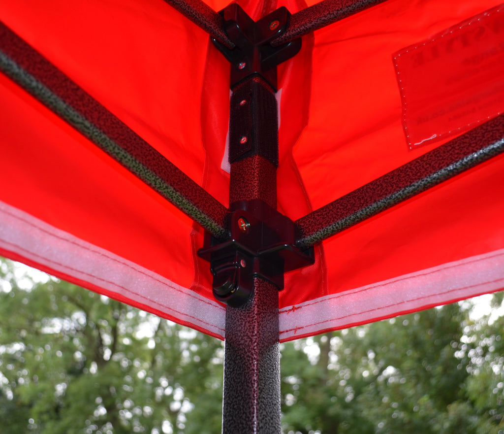 Red Heavy Duty SHOWSTYLE® Commercial Grade Gazebo 3m x 3m FIRE RETARDANT