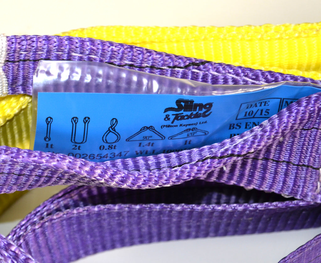 Duplex Lifting Sling 6m x 60mm. 2Ton lift with abrasion guards + 2 x D-Shackles