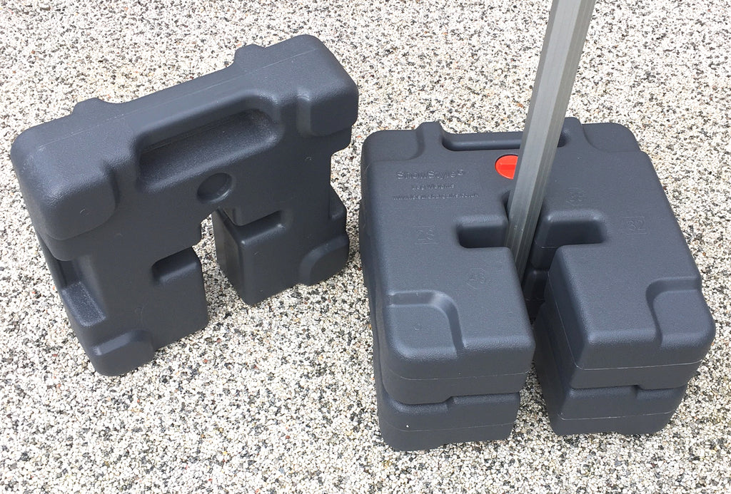 2 x Ex-Demo SHOWSTYLE® Heavy Duty NEW DESIGN Gazebo Leg Water Weights High-density HDPE