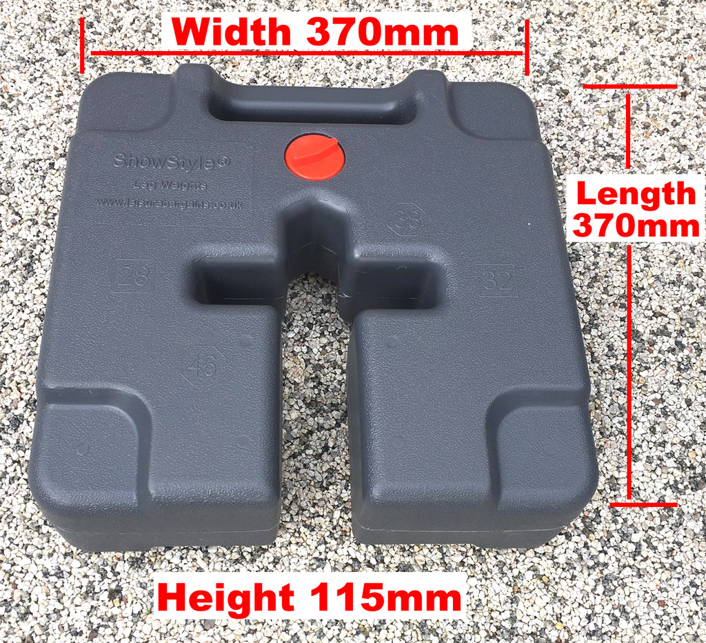2 x Ex-Demo SHOWSTYLE® Heavy Duty NEW DESIGN Gazebo Leg Water Weights High-density HDPE