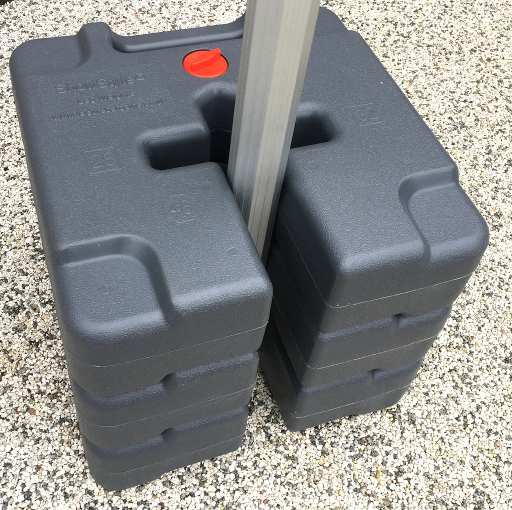 2 x Ex-Demo SHOWSTYLE® Heavy Duty NEW DESIGN Gazebo Leg Water Weights High-density HDPE