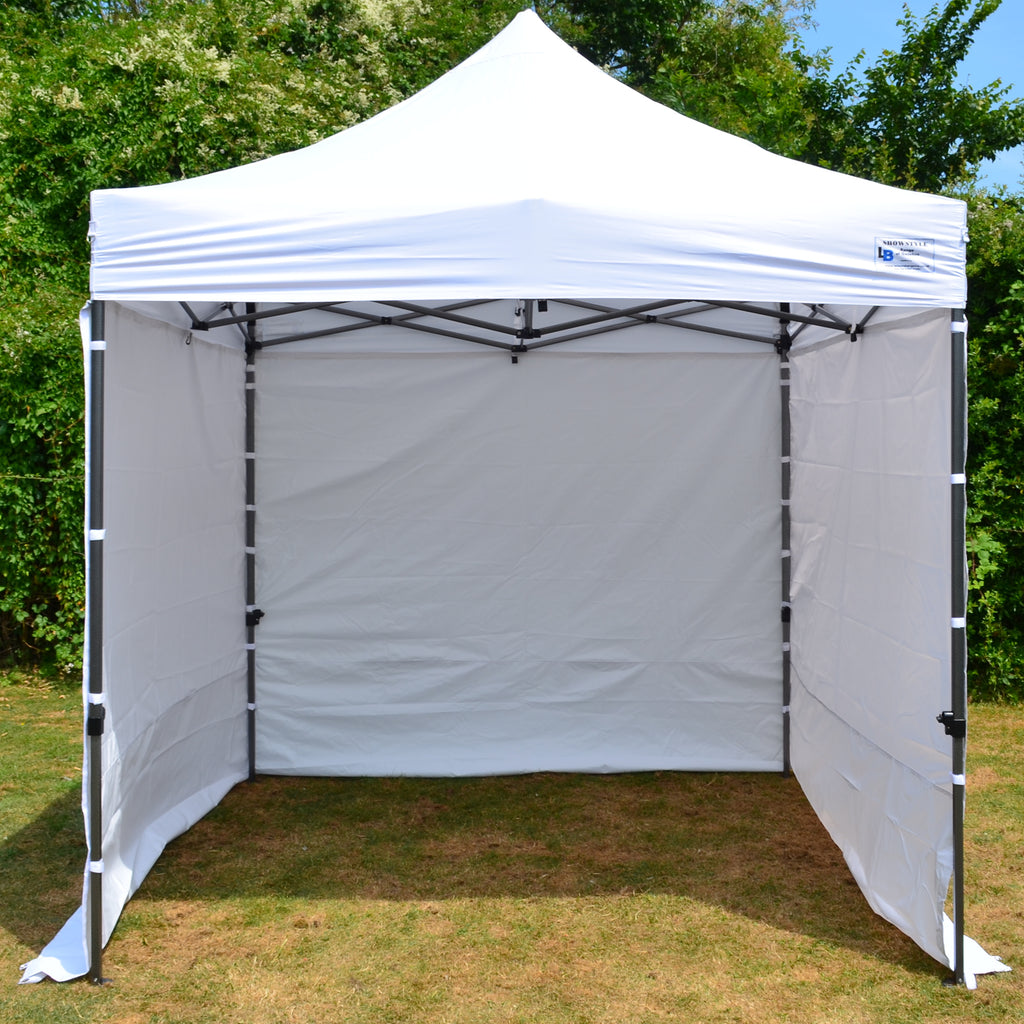 White Heavy Duty SHOWSTYLE® Commercial Grade Gazebo 2m x 2m FIRE RETARDANT