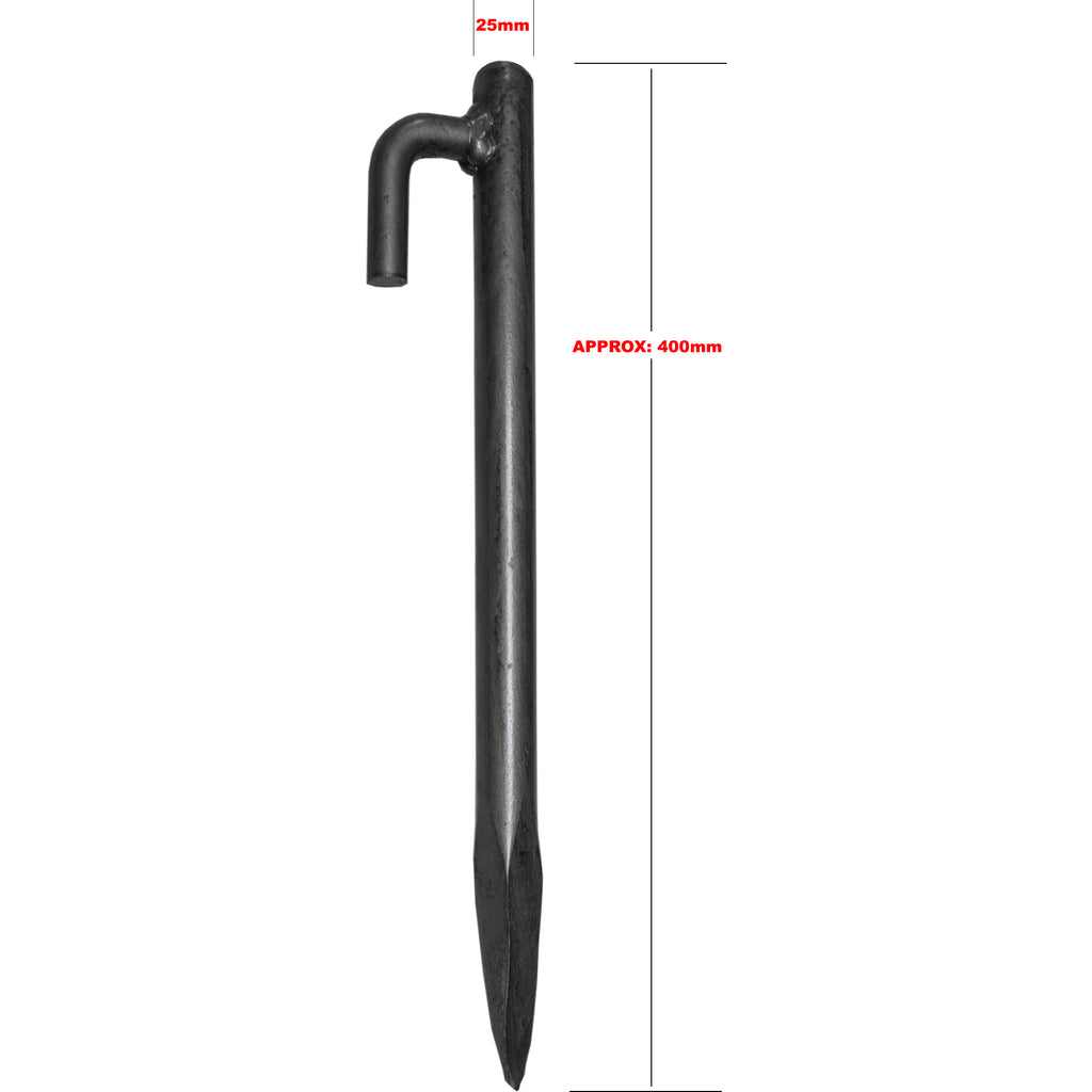 Very Heavy Duty Tent, Gazebo, Marquee Pegs, Stakes. 400mm x 25mm Forged Steel. Quantity Discounts
