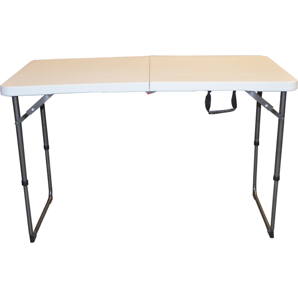 Folding Table 4ft with THREE Adjustable Heights, Easy Lock Mechanism Very Strong