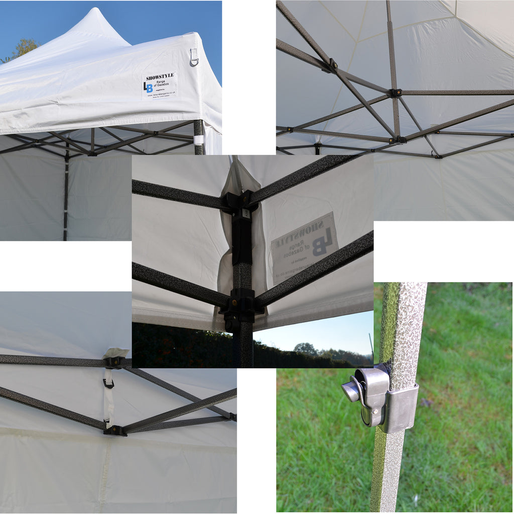 White Heavy Duty SHOWSTYLE® Commercial Grade Gazebo 2.5m x 2.5m
