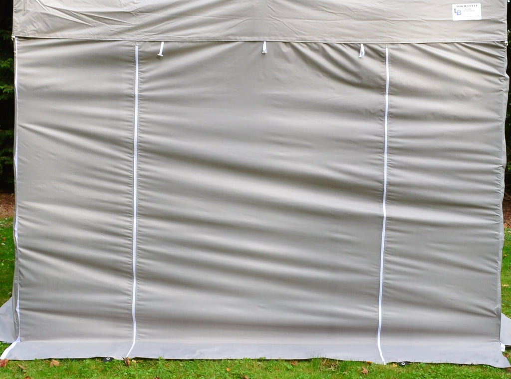 White Plain Zippered Doorwall to fit our Showstyle 2.5m Gazebo