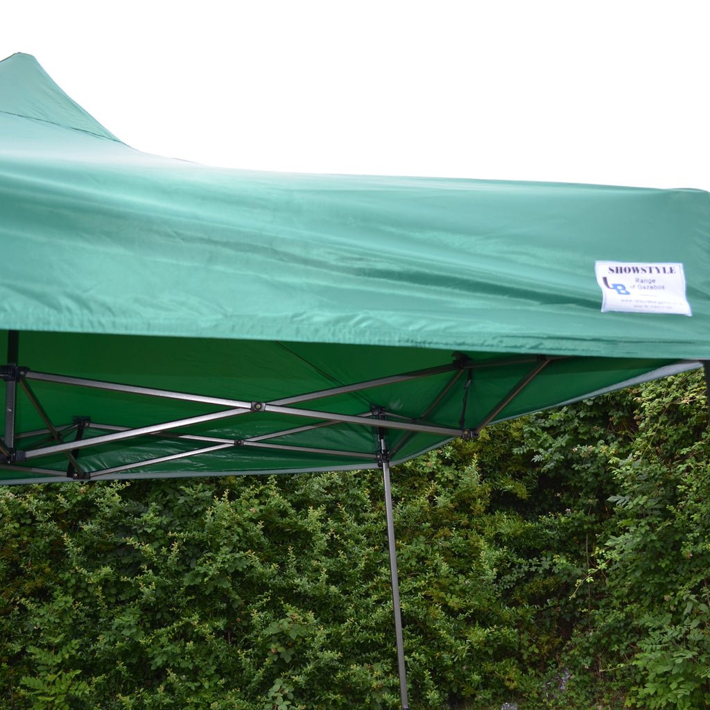 Green Heavy Duty SHOWSTYLE® Commercial Grade Gazebo 3m x 3m