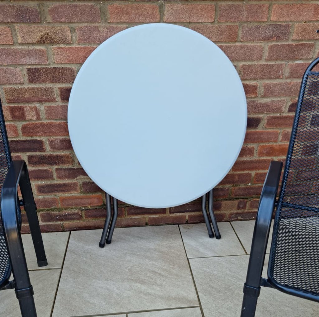 Camping, Caravan Table, 32 Inch Round, Picnic, BBQ, 32" Folding Outdoor Garden