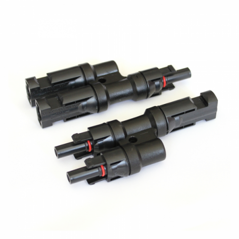 PAIR OF MC4 COMPATIBLE CONNECTORS FOR 10MM2 CABLE, SUITABLE FOR SOLAR PANELS, EXTENSION LEADS OR PHOTOVOLTAIC SYSTEMS