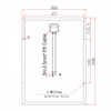 60W 12V SOLAR PANEL WITH 5M CABLE, GERMAN CELLS