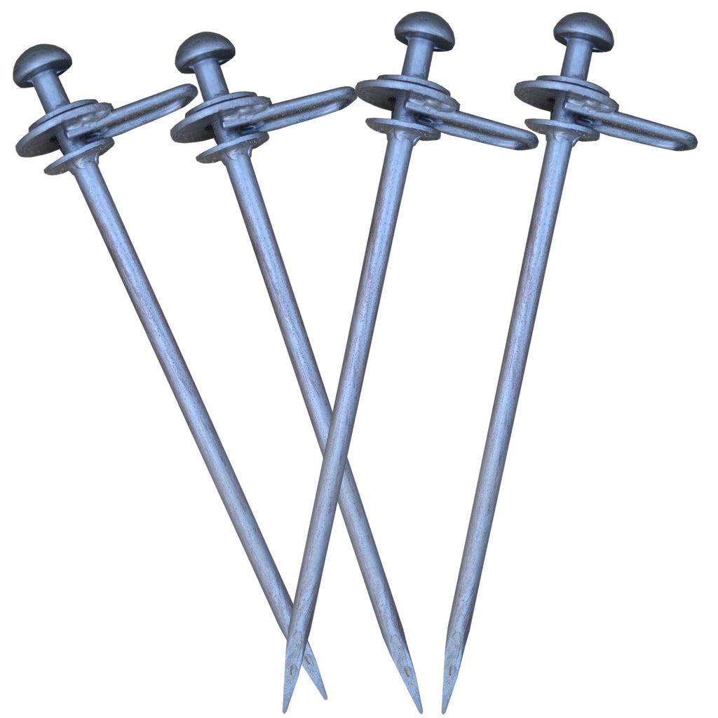 Very Heavy Duty 600mm x 20mm 360 degree Swivel Stakes, Boating, Dog Tie-outs x 4pcs