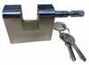 Chrome 63mm Close Armoured Shutter/Container Padlock, High Quality