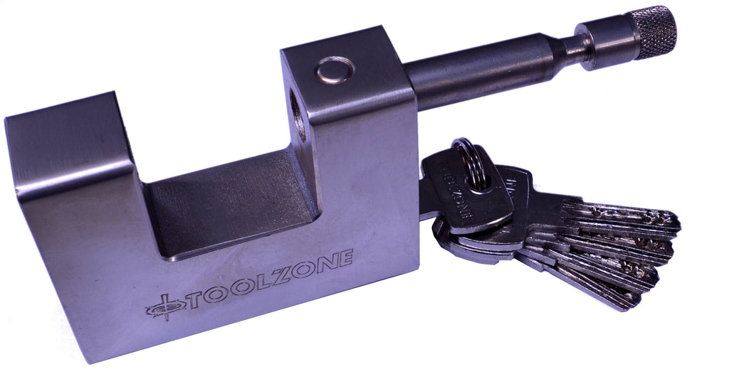 95mm Heavy Duty Armoured Padlock Truck, Container, Trailer Lock Warehouse 5 Keys