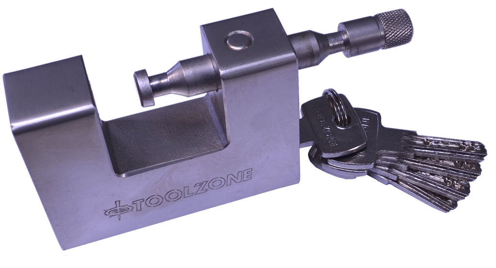 95mm Heavy Duty Armoured Padlock Truck, Container, Trailer Lock Warehouse 5 Keys
