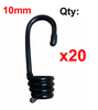 10mm Bungee, Shock Cord Hooks 5mm Plastic Coated, with end caps High Quality