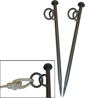 Very Heavy Duty Mooring Stakes for Canal & River Boats with Eyelet x 4