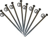 Very Heavy Duty Mooring Pegs Stakes for Canal & River Boats with Eyelet and Ring x 8 NEW 600mm x 20mm