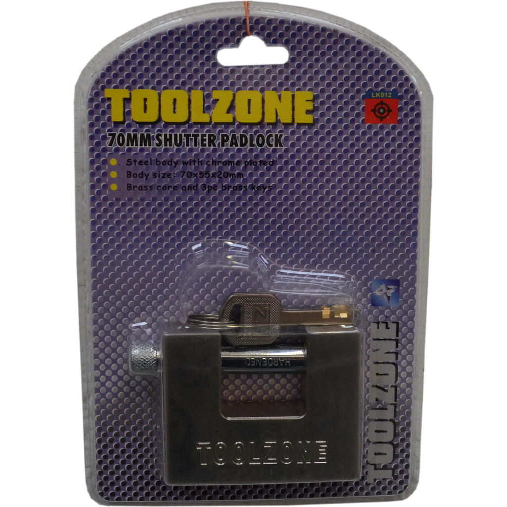 Toolzone High Security 70mm Shutter Padlock