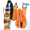 6m Ratchet Strap 50mm with J-Hook and D Shackle ends BF 4 Ton LC 2 Tonne