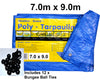 Heavy Duty Lightweight Tarpaulin Blue 7.0m x 9.0m (22'11