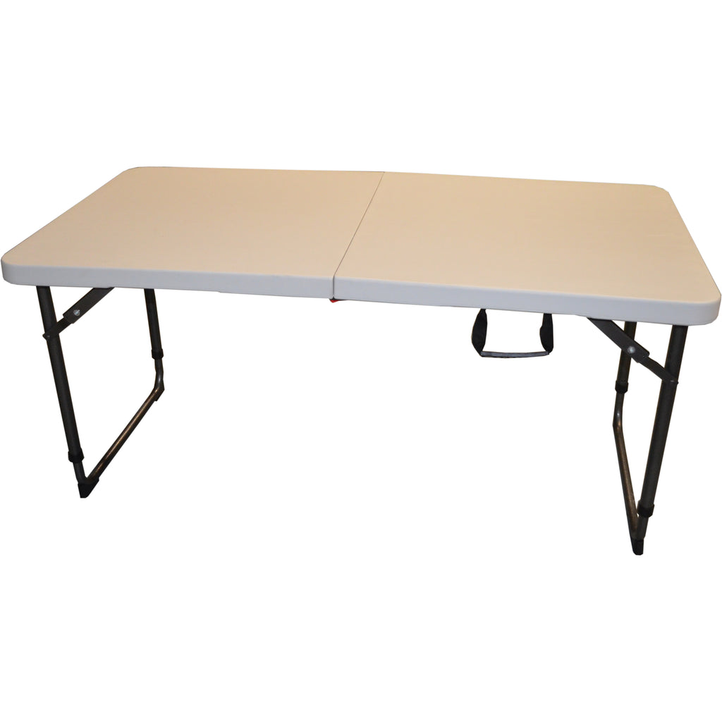 Folding Table 4ft with THREE Adjustable Heights, Easy Lock Mechanism Very Strong