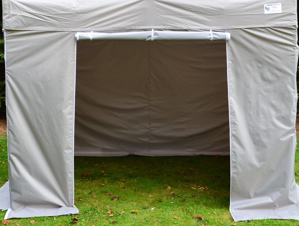 White Plain Zippered Doorwall to fit our Showstyle 2.5m Gazebo