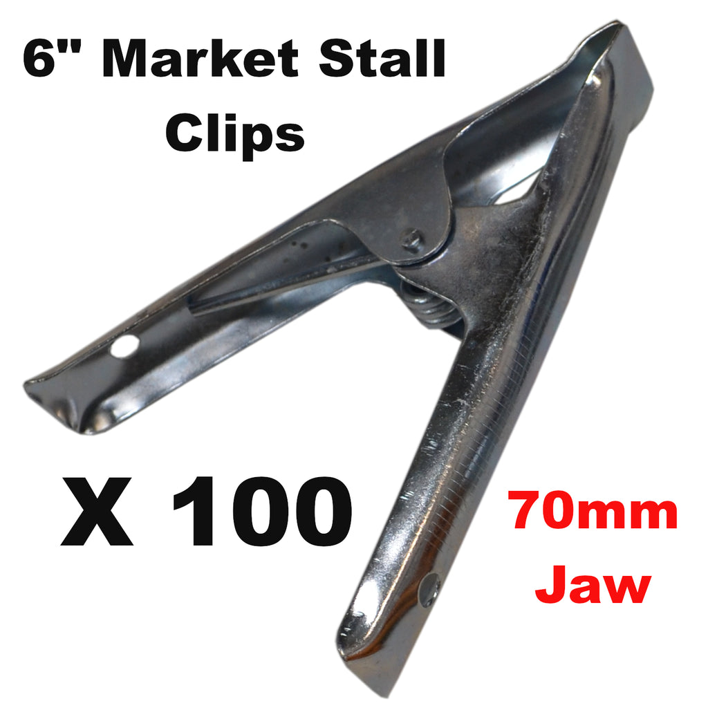 MARKET STALL Spring Clamps Large Metal heavy Duty Clips 70mm Jaw