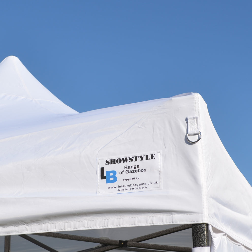 White Heavy Duty SHOWSTYLE® Commercial Grade Gazebo 2m x 2m